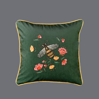 Retro Tassel Sofa Cushion Pillow 45x45cm – European Style Nature Print Backrest Pillow with Thick Rope or Tassel | 9 Designs