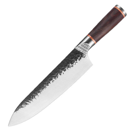 Forged Hammer Pattern Stainless Steel Kitchen Knife Set – Chef, Chopper & Slicing Knives