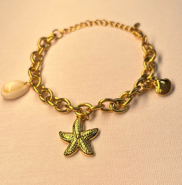 Starfish Pearl Bracelet – Elegant Ocean-Inspired Jewelry for Women