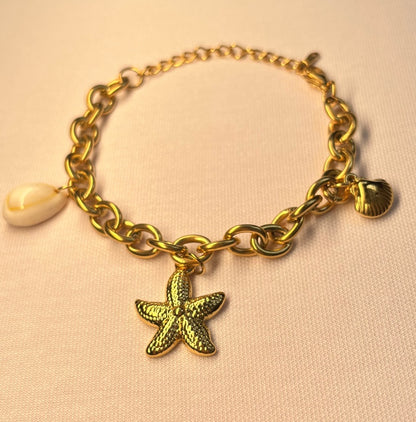 Starfish Pearl Bracelet – Elegant Ocean-Inspired Jewelry for Women