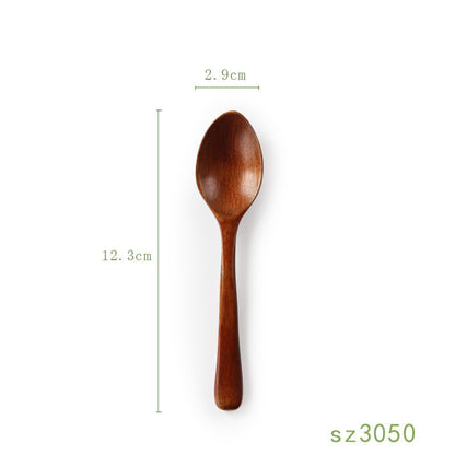 Solid Wood Japanese Honey Spoon – Natural Wooden Kitchen Spoon