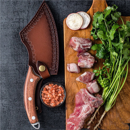 Forged Small Kitchen Knife – Anti-Rust Blade Material in Khaki, White & Stone Wash