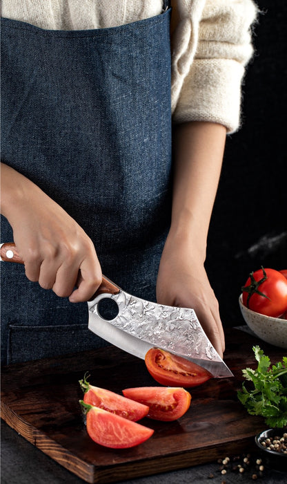 Forged Small Kitchen Knife – Anti-Rust Blade Material in Khaki, White & Stone Wash