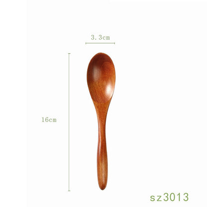 Solid Wood Japanese Honey Spoon – Natural Wooden Kitchen Spoon