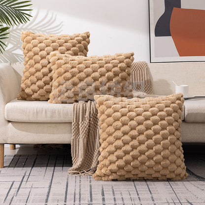 Woven Fleece Solid Color Waist Rest Pillow Cover – Soft Lumbar Support Cushion Case