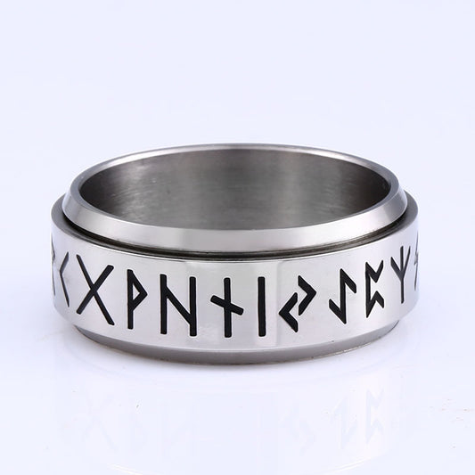 Korean Fashion Titanium Steel Rotatable Ring – Anxiety Relief Jewelry