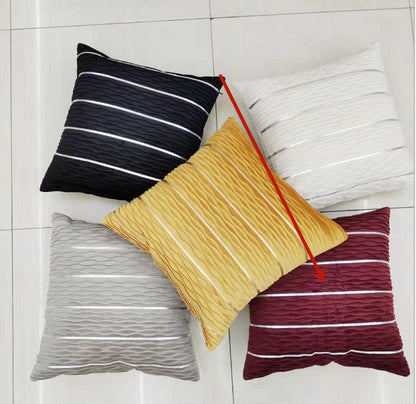 Luxury Striped Velvet Pillow Cover – Simple Flannel Velvet Sofa Cushion Cover & Pillow Case