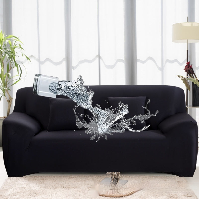 Solid Color Elastic Waterproof Sofa Cover – All-Inclusive Milk Silk Stretch Slipcover