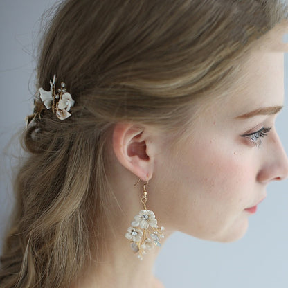 Handmade Ceramic Hair Clips & Earrings Set – Artisan Accessories for Women
