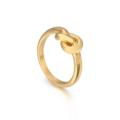 Geometric Knot Titanium Steel Ring – Truelove Design Jewelry