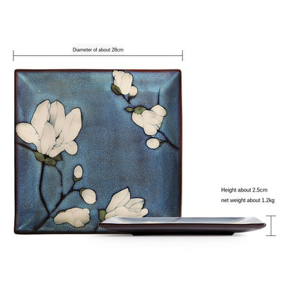 Underglaze Hand-Painted Ceramic Bowls & Plates – Creative Japanese Dinnerware