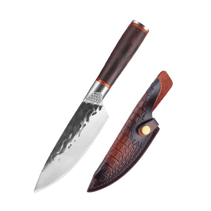 Forged Hammer Pattern Stainless Steel Kitchen Knife Set – Chef, Chopper & Slicing Knives