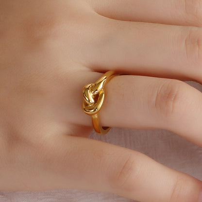 Geometric Knot Titanium Steel Ring – Truelove Design Jewelry