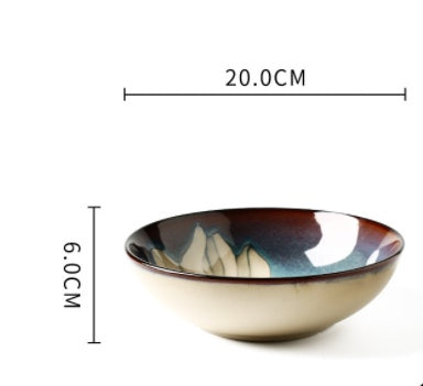 Underglaze Hand-Painted Ceramic Bowls & Plates – Creative Japanese Dinnerware