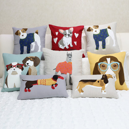 Embroidered Decorative Cushion Cover – Handcrafted Pillow Case for Sofa & Home Decor