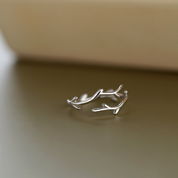 Antlers Open Ring – Minimalist INS Style Jewelry for Women