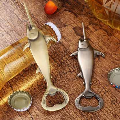 Swordfish Handle Metal Beer Bottle Opener – Creative Bar Kitchen Gadget & Gift