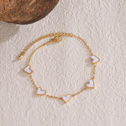 Stainless Steel Dripping Heart Bracelet – Valentine's Day Jewelry Gift