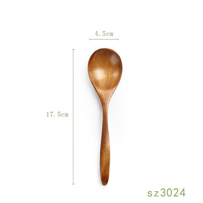 Solid Wood Japanese Honey Spoon – Natural Wooden Kitchen Spoon