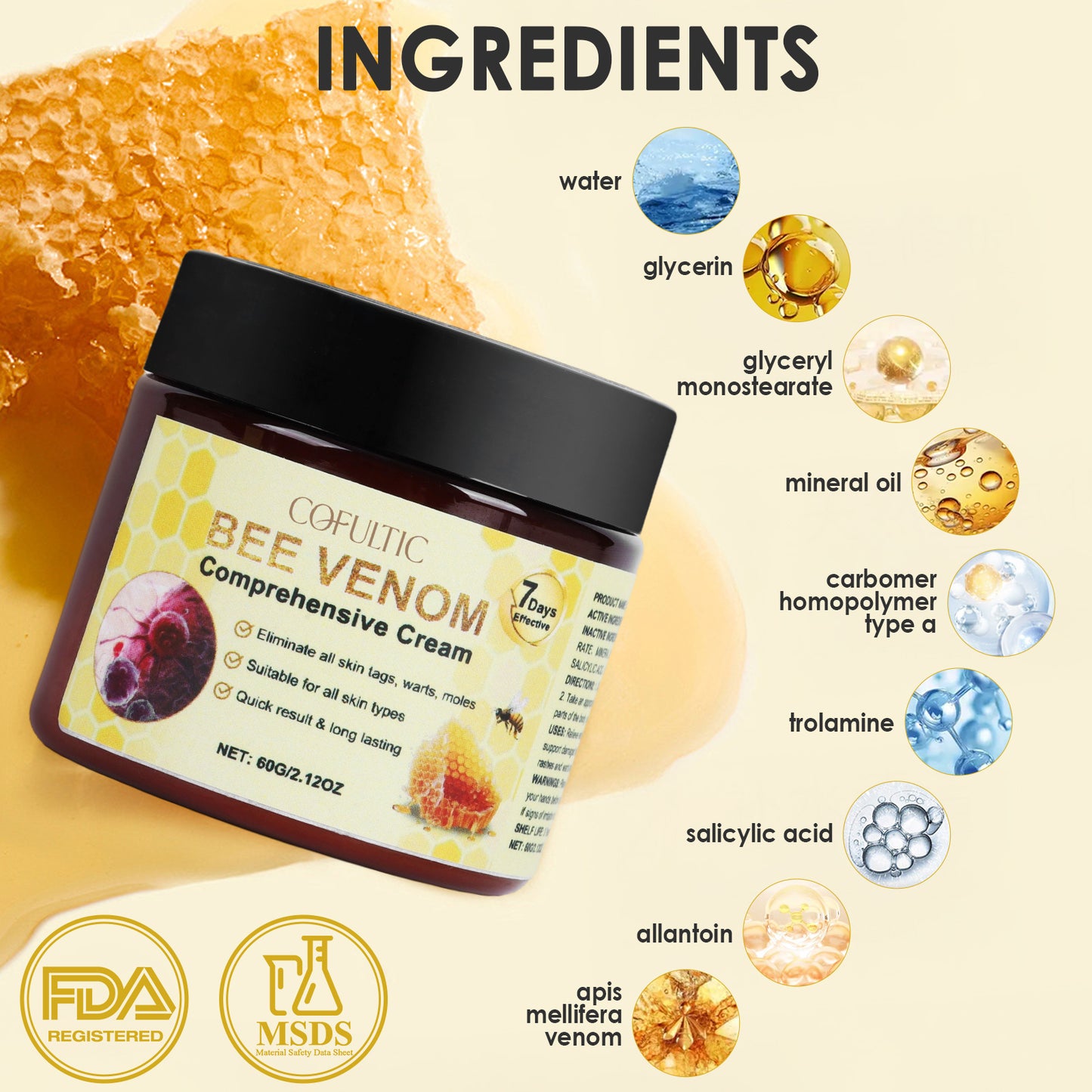 Cofutic Bee Venom Skin Care Cream – Hydrating & Anti-Aging