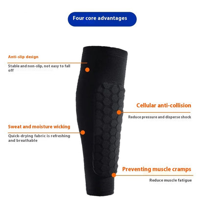 Men's Honeycomb Shank Protection Socks – Anti-Collision Non-Slip