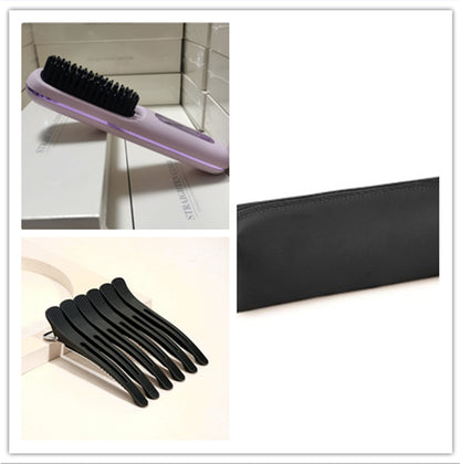 2-in-1 Wireless Hair Straightener Brush | Cordless Hot Comb with LCD & USB Charging