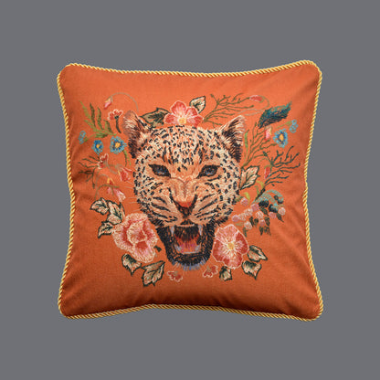 Retro Tassel Sofa Cushion Pillow 45x45cm – European Style Nature Print Backrest Pillow with Thick Rope or Tassel | 9 Designs