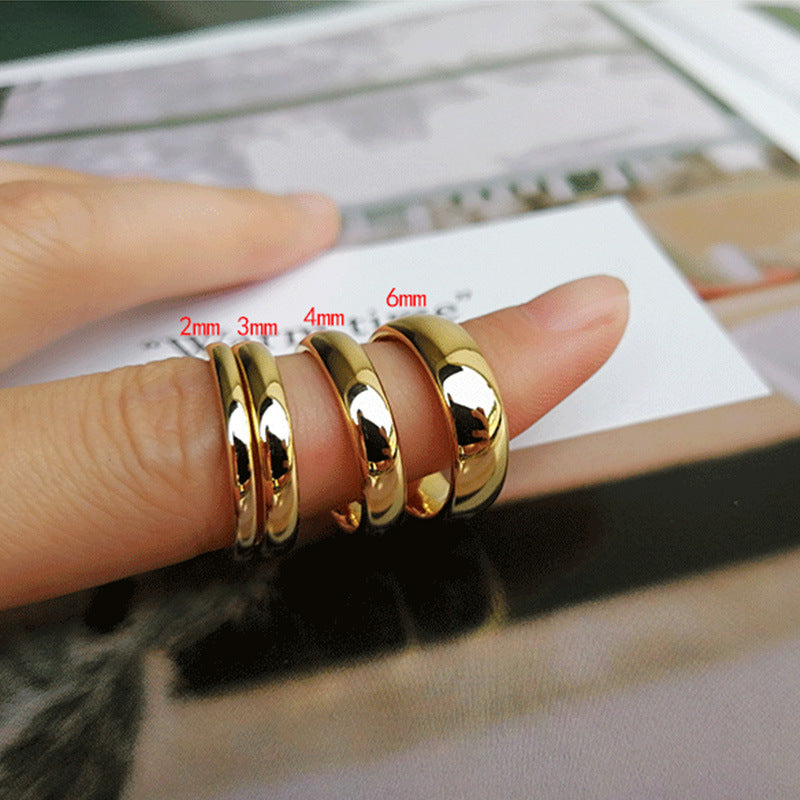Glossy Tungsten Steel Couple Rings – Plain Band for Men & Women