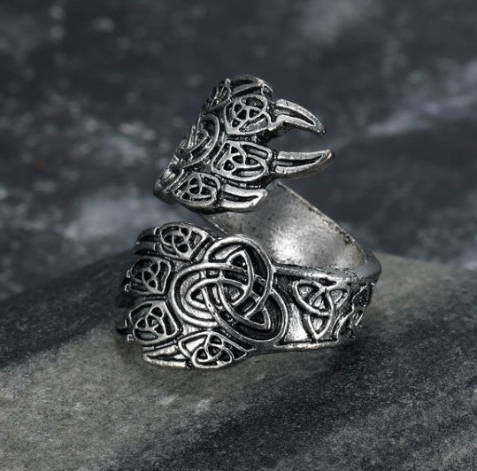 Stainless Steel Adjustable Bear Paw Ring – Handcrafted Jewelry