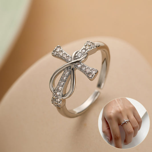 Color Matching Copper Cross Ring – Evil Eye Fashion Jewelry for Women