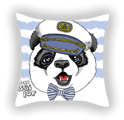 Blue Series Pet Dog Print Pillow Cover – Sofa, Balcony & Car Cushion Case for Dog Lovers