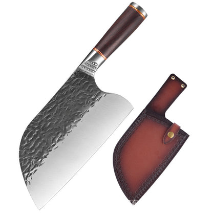 Forged Hammer Pattern Stainless Steel Kitchen Knife Set – Chef, Chopper & Slicing Knives