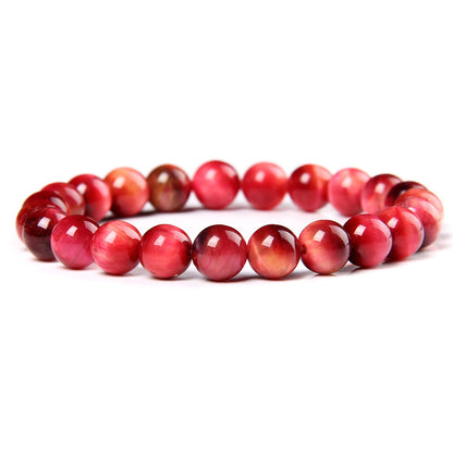 Natural Stone 8mm Bead Bracelet – Handmade Colorful Gemstone Jewelry for Men