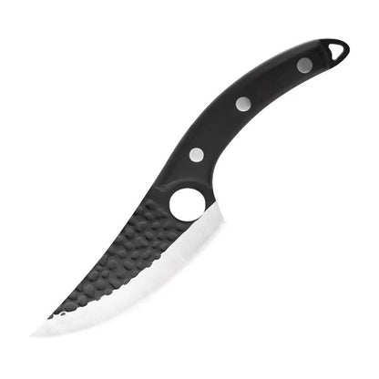 Stainless Steel Hand Hammered Boning Knife – Household Kitchen Knife with Wood Handle