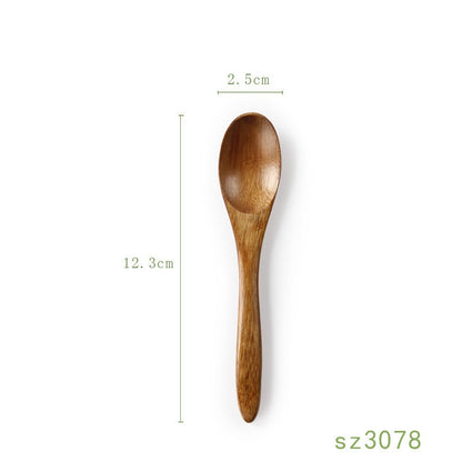 Solid Wood Japanese Honey Spoon – Natural Wooden Kitchen Spoon