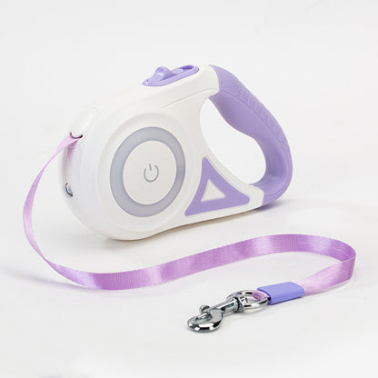 Retractable Dog Leash with Collar – One-Button Brake for Small & Medium Dogs