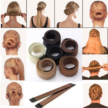 Magic French Twist Hair Bun Maker – Elastic Hair Tie Styling Tool for Women