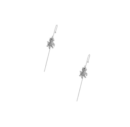 Ear Wrap Crawler Zircon Earrings – Korean Gold & Silver Copper Jewelry for Women