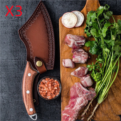 Forged Small Kitchen Knife – Anti-Rust Blade Material in Khaki, White & Stone Wash