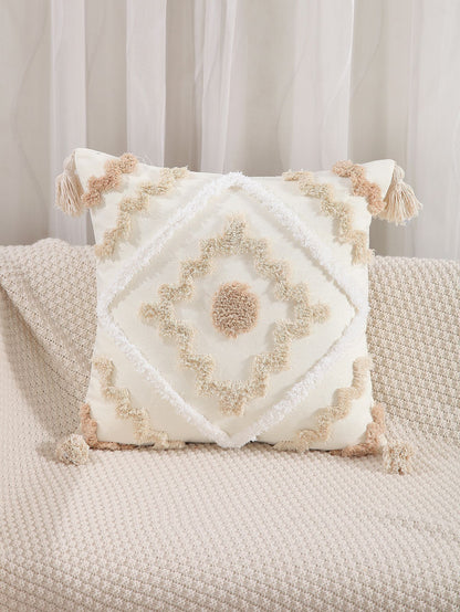 Bohemian Geometric Tufted Pillowcase – Decorative Cushion Cover for Sofa & Home Decor