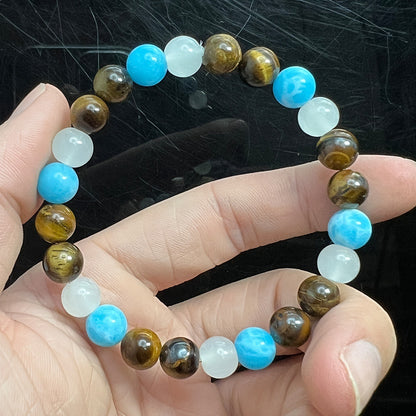 Tiger Eye Stone Beaded Bracelet – 8mm Natural Gemstone Jewelry for Men & Women