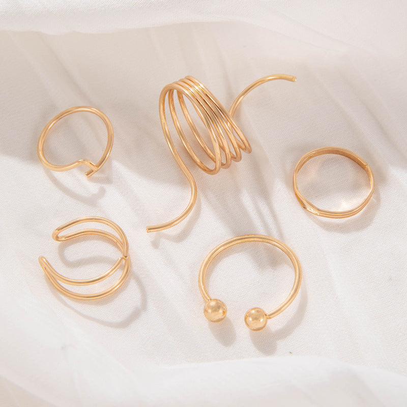 Retro Wave Open Ring – Cool INS Style Jewelry for Women