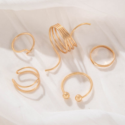 Retro Wave Open Ring – Cool INS Style Jewelry for Women