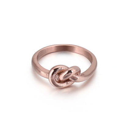 Geometric Knot Titanium Steel Ring – Truelove Design Jewelry