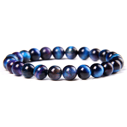 Natural Stone 8mm Bead Bracelet – Handmade Colorful Gemstone Jewelry for Men