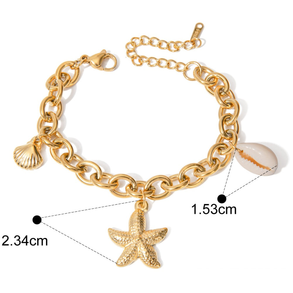 Starfish Pearl Bracelet – Elegant Ocean-Inspired Jewelry for Women