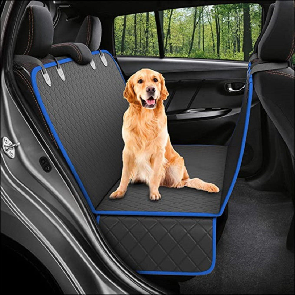 Dog Car Seat Cover – Mesh Hammock with Zipper, Safety Belt & Waterproof Protection