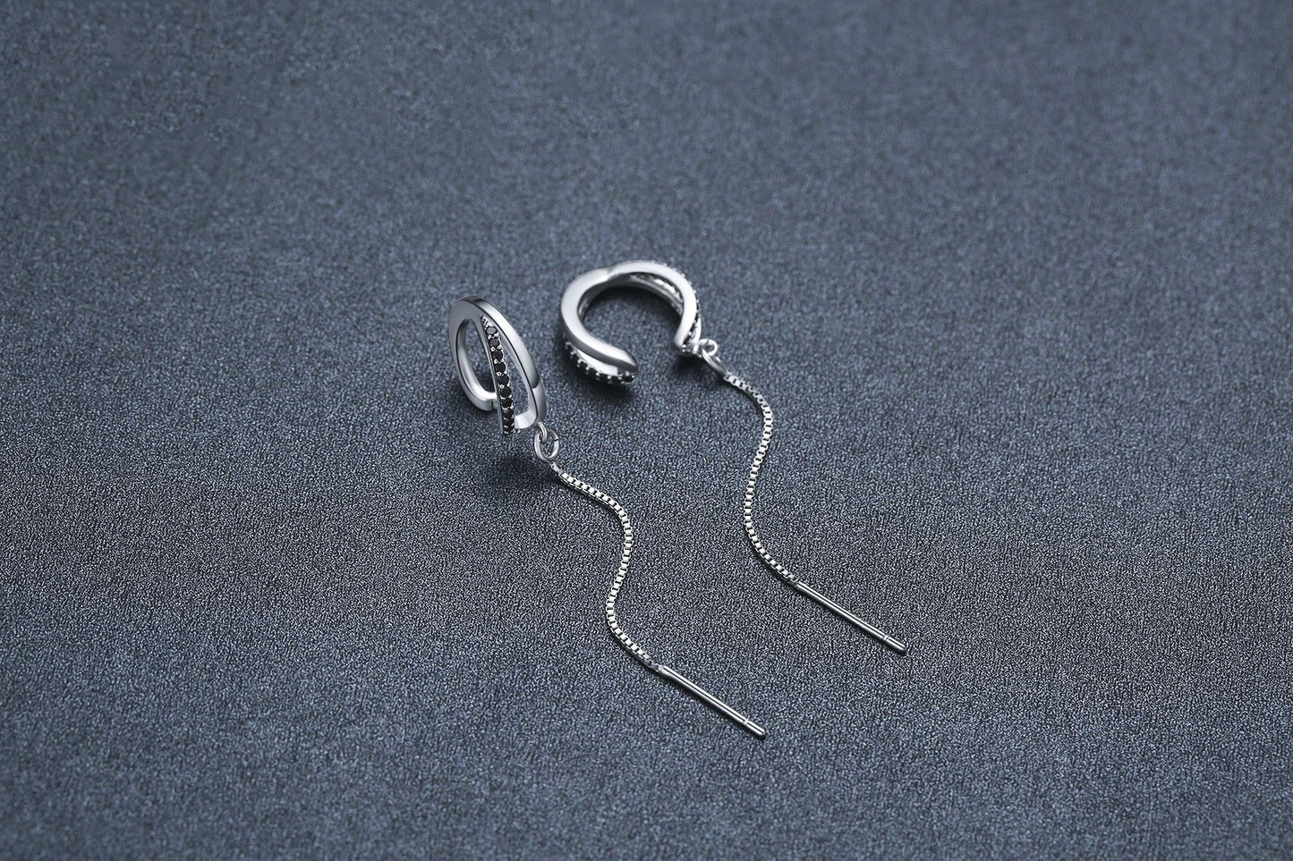 Geometric Tassel Ear Clip – Light Luxury Copper Earrings for Women