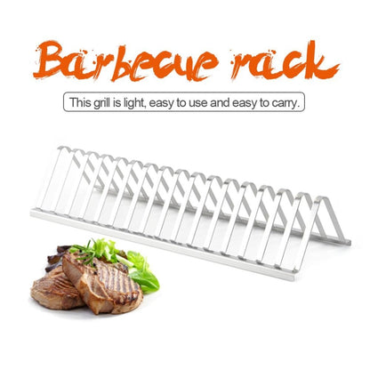 Stainless Steel BBQ Rib Rack – Smoking & Grilling Holder Stand for Outdoor Picnic