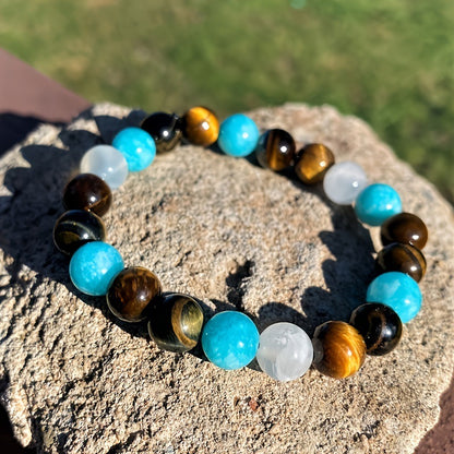 Tiger Eye Stone Beaded Bracelet – 8mm Natural Gemstone Jewelry for Men & Women